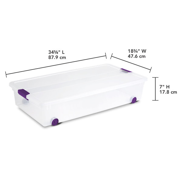 Sterilite Latch Wheeled Plastic Underbed Storage Set & Reviews Wayfair.ca